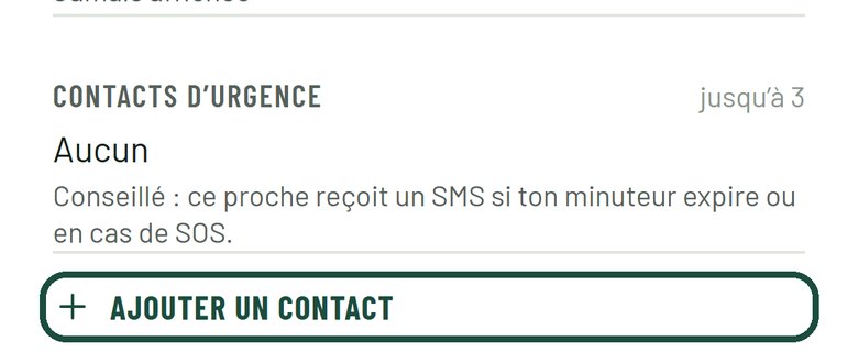Étape 1 : Ton contact d’urgence