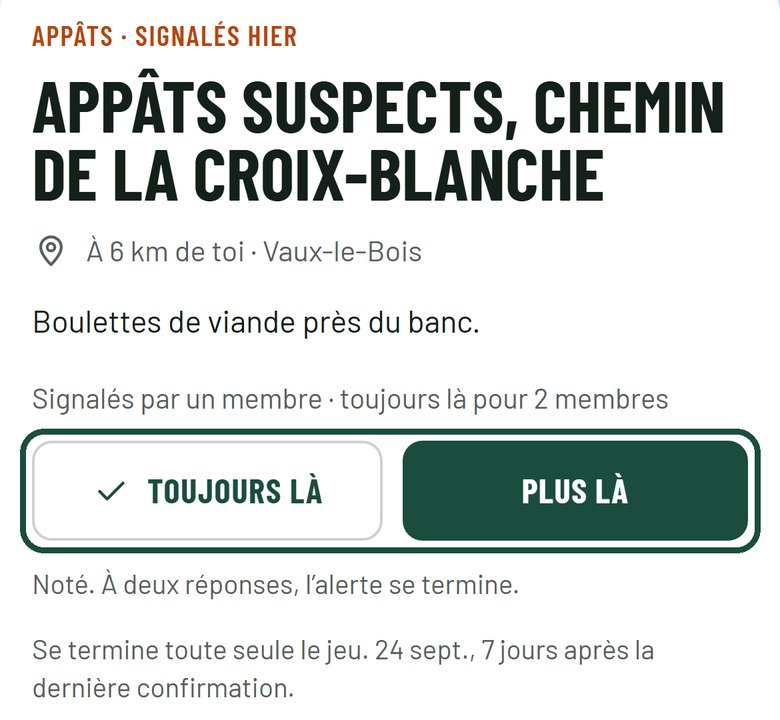 Étape 3 : Un danger